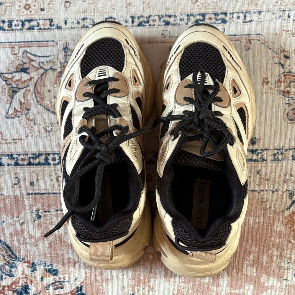Steve Madden Black and Tan Athletic Shoes